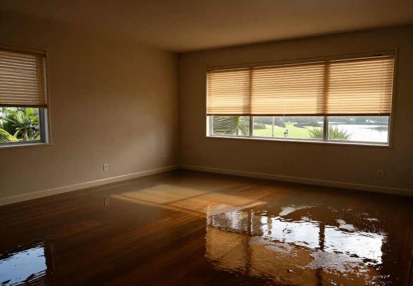 Wet subfloor in a Clareville property before treatment